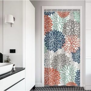 Floral Shower Curtain 36"W x 72"L (Pack of 1) Narrow Shower Curtain Stall Shower